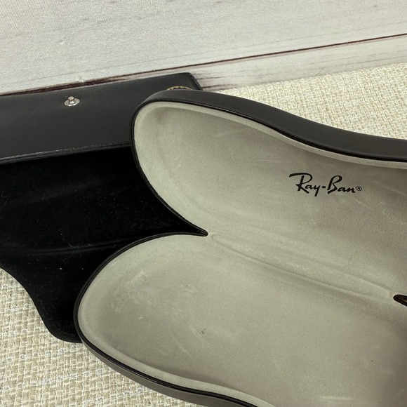 Ray-Ban Eyeglasses Sunglasses Case Black Hard Clamshell & Soft Authentic - Picture 4 of 4